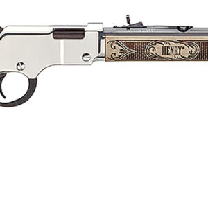 Henry H004AE Golden Boy Silver American Eagle Full Size 22 Short, 22 Long, 22 LR, 16 LR/21 Short, 20" Blued Barrel, Nickel-Plated Metal Finish & Ivory American Walnut Stock Right Hand