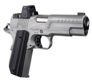 Ed Brown FX2SS FX2 45 ACP 7+1 4.25" Recessed Crown Barrel, Stainless Steel Engraved American Flag/Serrated Slide, Stainless Steel Frame, Trijicon RMRcc 3.25 MOA Sight