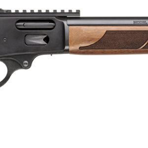 Smith & Wesson 13809 1854 44 Rem Mag 9+1 19.25" Black Armornite Threaded Barrel, Black Armornite Picatinny Rail Stainless Steel Receiver, Fixed Walnut w/Textured Grip Panels Stock, Large Loop