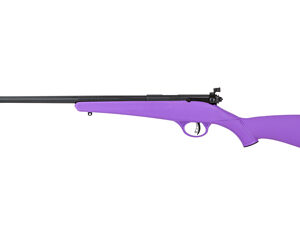 Savage Arms 13783 Rascal Youth 22 LR 1rd 16.13" Matte Black Sporter Barrel, Matte Black Carbon Steel Receiver, Purple Fixed Synthetic Stock, Right Hand