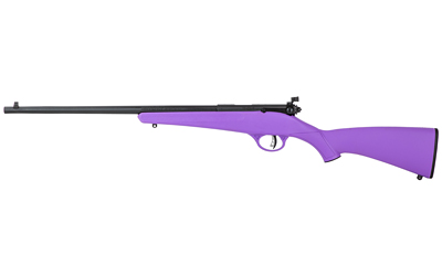 Savage Arms 13783 Rascal Youth 22 LR 1rd 16.13" Matte Black Sporter Barrel, Matte Black Carbon Steel Receiver, Purple Fixed Synthetic Stock, Right Hand