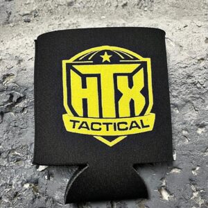 HTX LOGO KOOZIE BLK/GLD