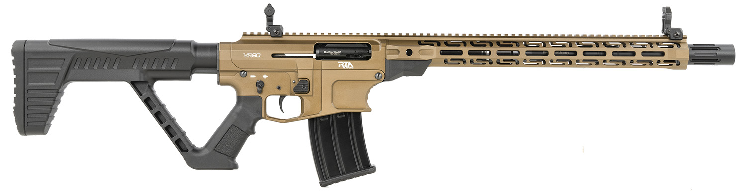 Rock Island VR80BURNT VR80 12 Gauge 5+1 3" 20" Barrel, Exclusive Burnt Bronze Cerakote Finish, 7075-T6 Aluminum Receiver, Flip Up Front & Rear Sights, Synthetic Thumbhole Stock, Manual Safety