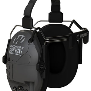 Walkers GWPDFMBTN Firemax Digital BTN Muff Behind The Neck Black Polymer