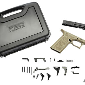 Polymer80 PFS9AFTFDE PFC9 Serialized Full Size AFT Kit 9mm Luger Flat Dark Earth Polymer Frame, Aggressive Textured Flat Dark Earth Polymer Grips Includes 17rd Mag & Carry Case