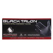 NAR GLOVES BLACK NITRILE MED 50 PAIR