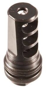 SilencerCo AC142 ASR Muzzle Brake Black Steel with 1/2"-28 tpi Threads for 5.56x45mm NATO